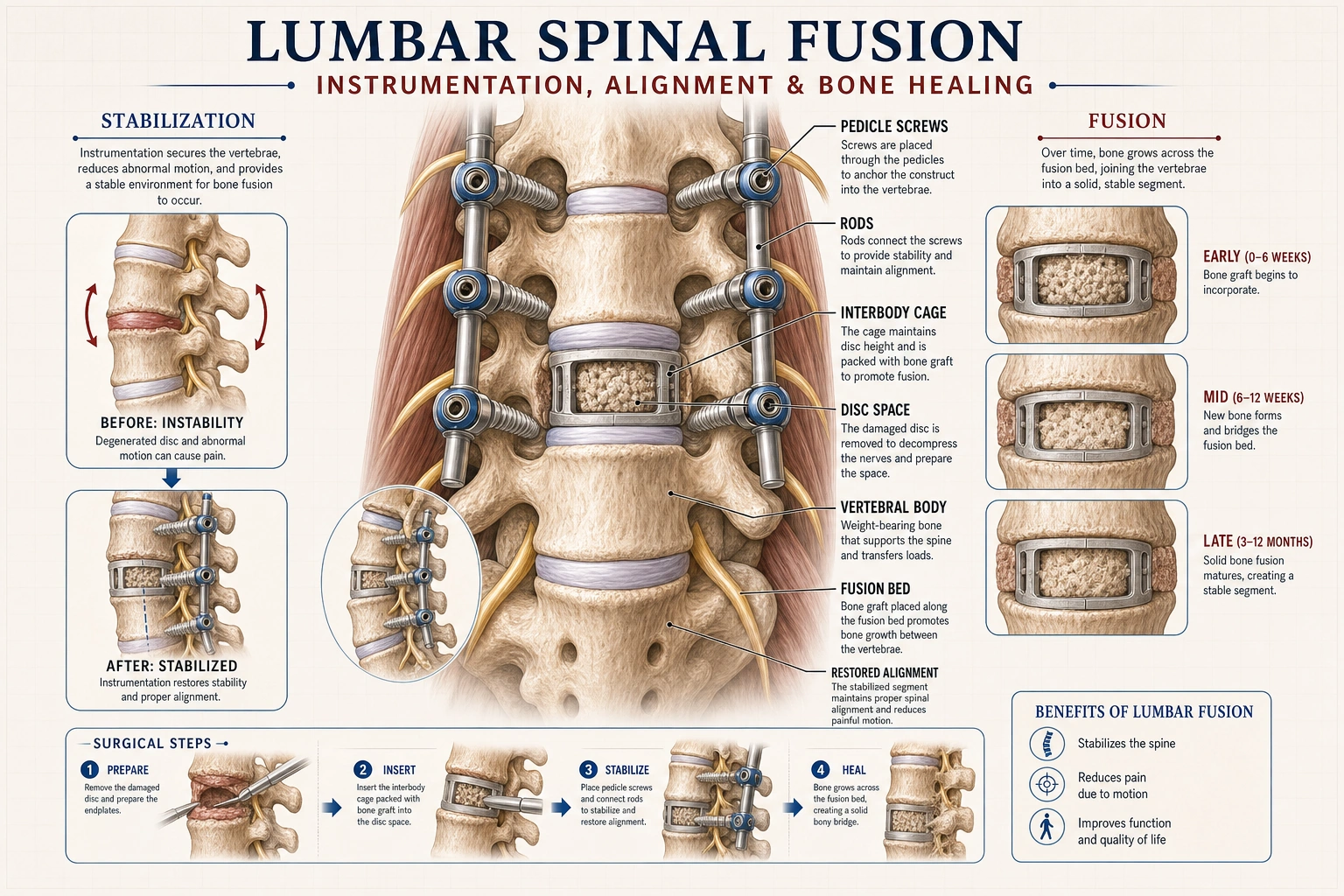 Bone Fusion Process AI Medical Illustration Generator for Anatomy & Research