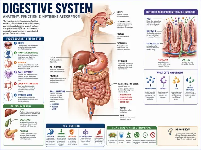 Digestive system anatomy