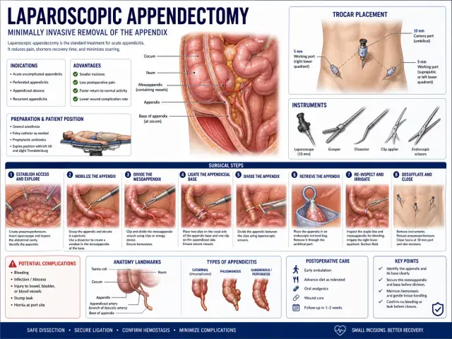 Laparoscopic appendectomy procedure