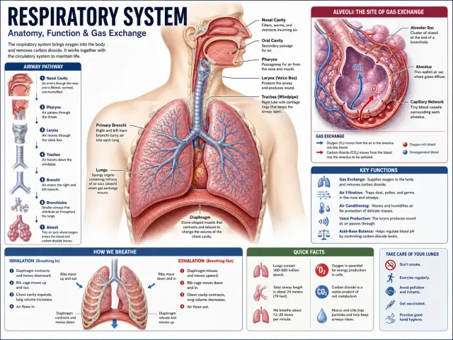 Respiratory system and lung anatomy