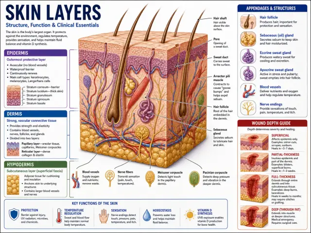 Skin layers cross-section