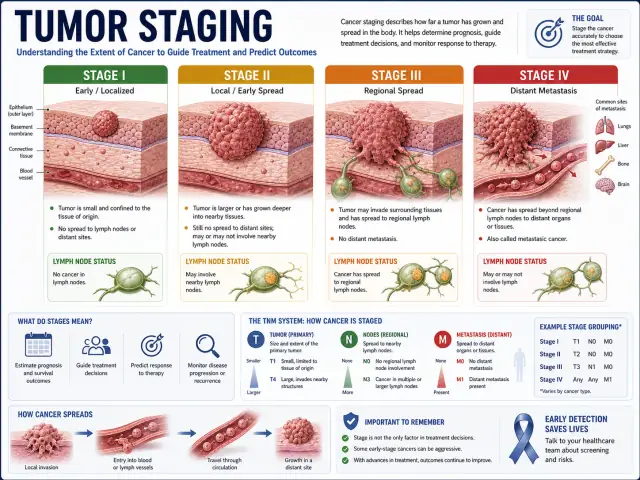 Cancer tumor staging diagram