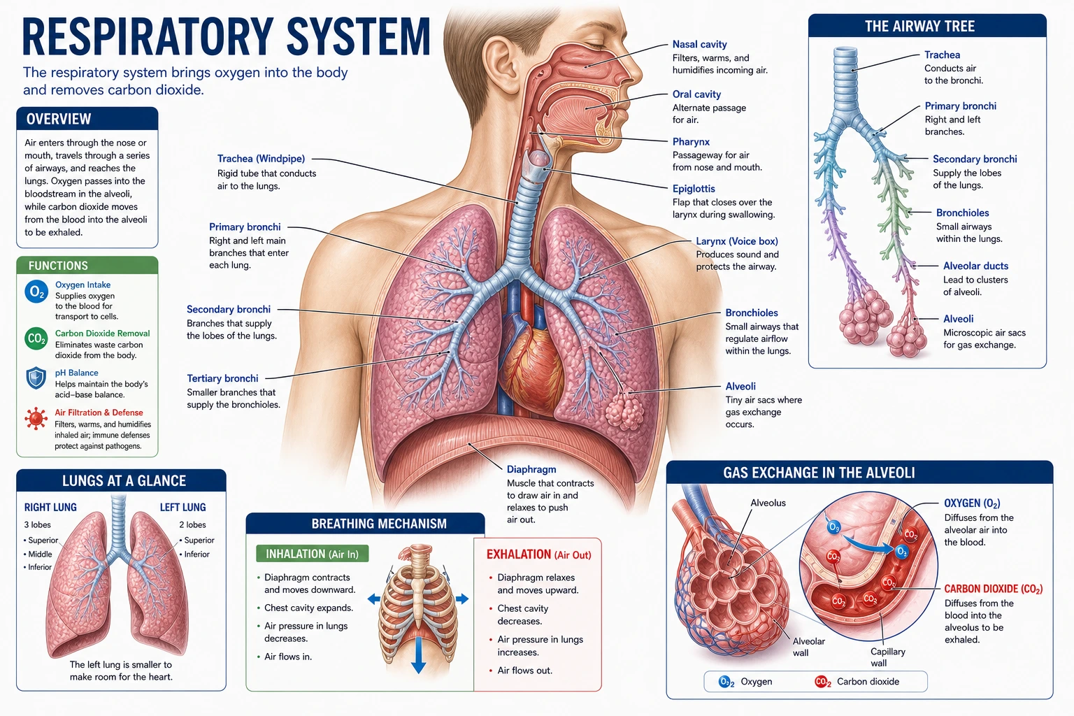 Generatore di diagrammi del sistema respiratorio