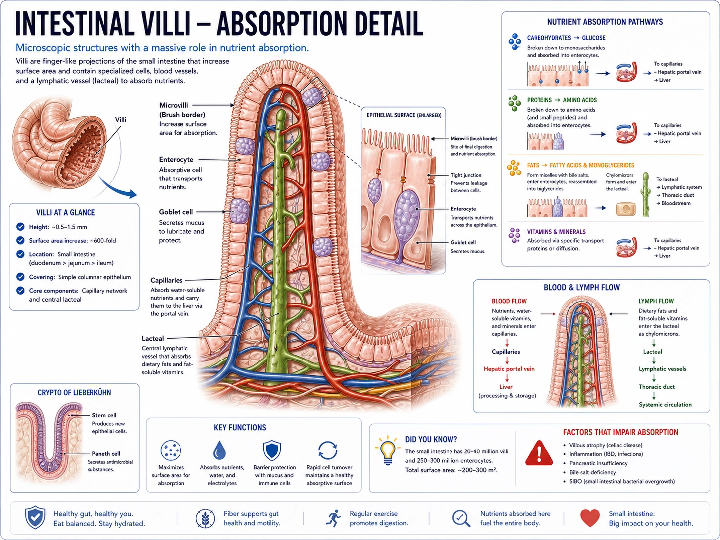 Small-intestine villi anatomy draft