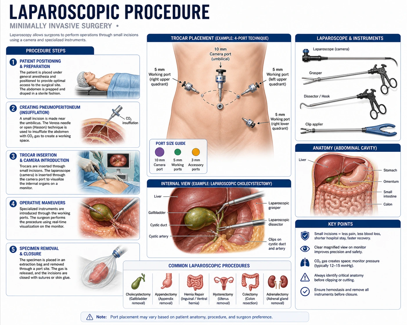 Bozza di diagramma medico di panoramica della procedura