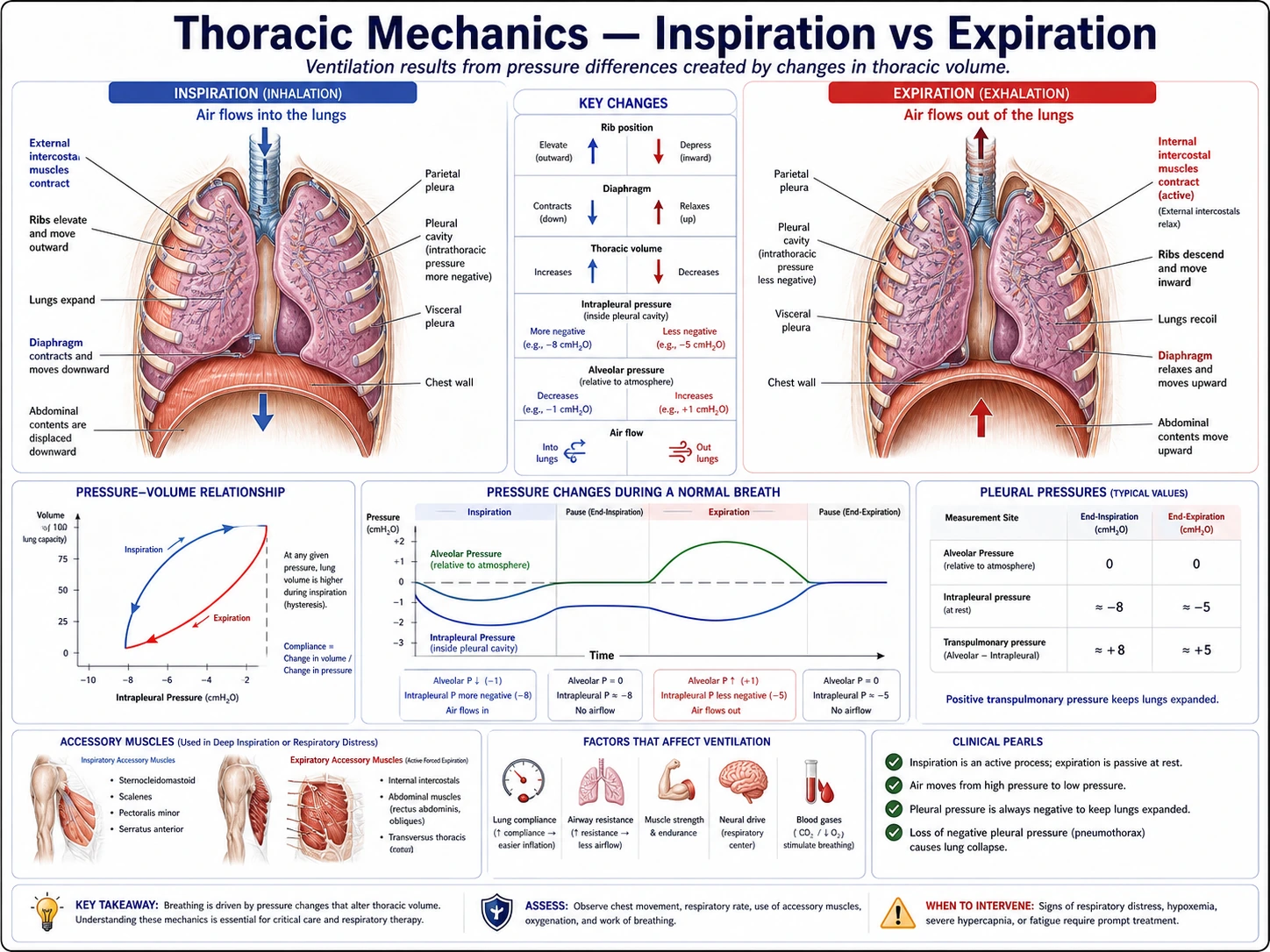 Respiratory muscle and diaphragm draft