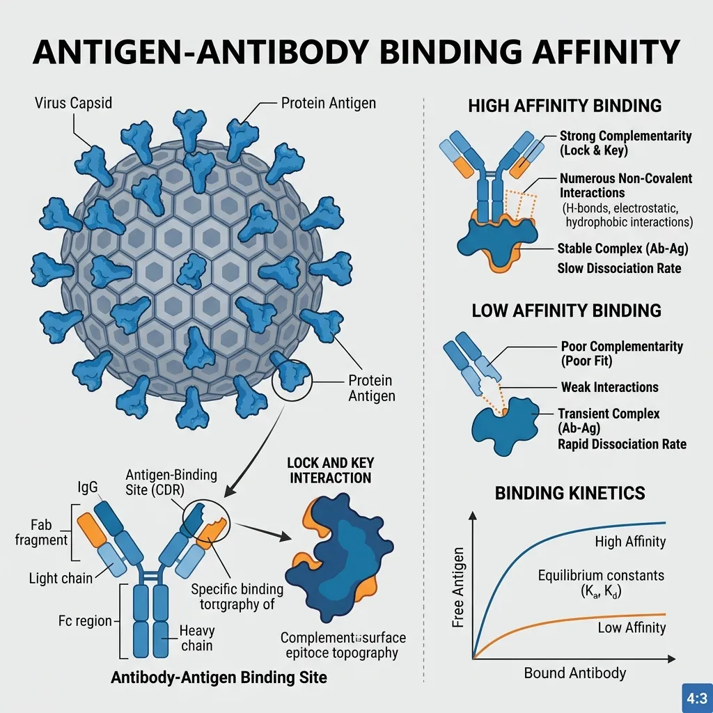 Interazione del frammento Fab che lega l'antigene all'anticorpo